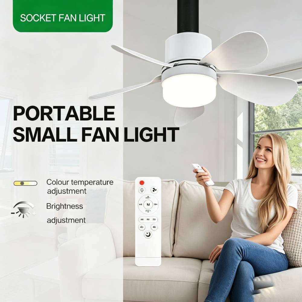 Home Decor Lighting - مروحة سقف صغيرة مع إضاءة LED