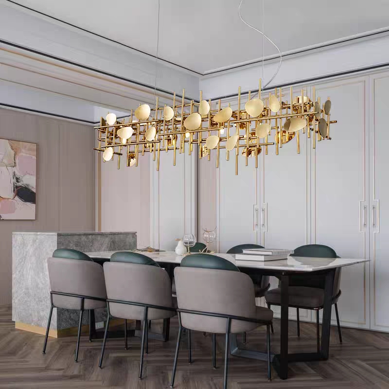 Home Decor Design Ideas - مصباح معلق بتصميم هندسي عصري، إضاءة