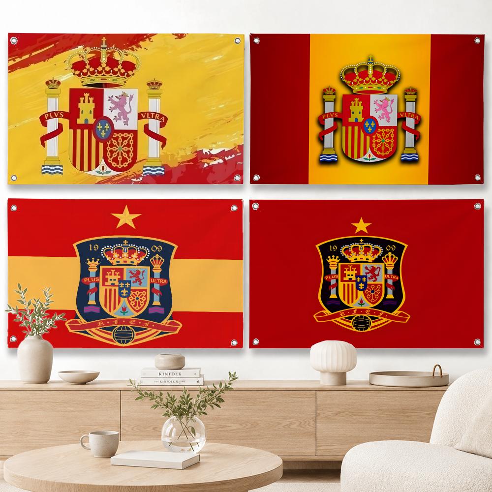Home Decor Location - علم إسبانيا لتزيين المنزل والحديقة -
