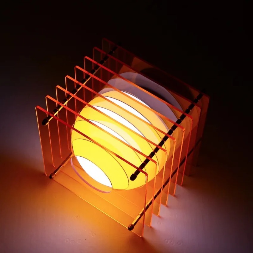 Home Decor Lighting - مصباح القمر DIY من الأكريليك متعدد