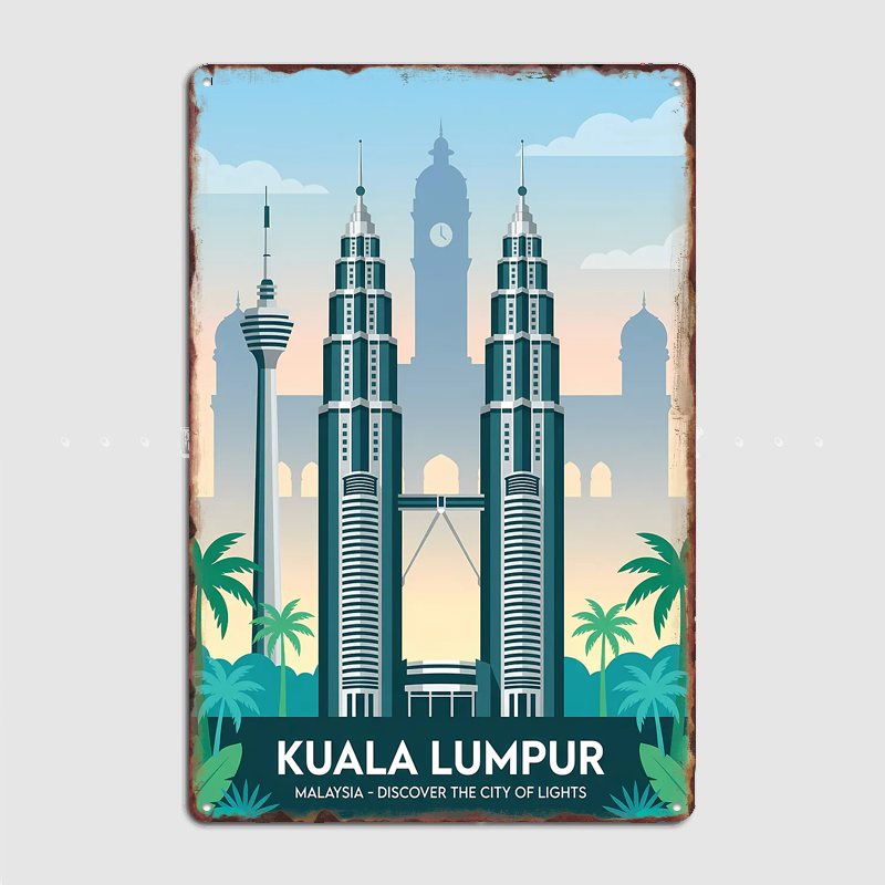 Home Decor Kuala Lumpur - ملصقات مناظر طبيعية لمدينة كوالالمبور، ملصقات