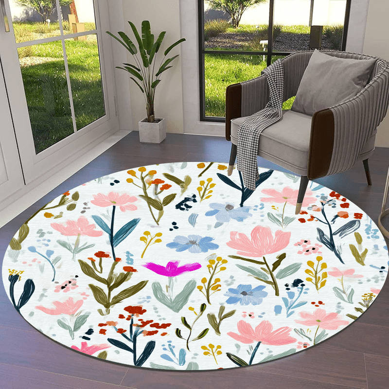 Home Decor Retail Stores - سجادة أرضية بتصميم زهري متقن وعتيق،