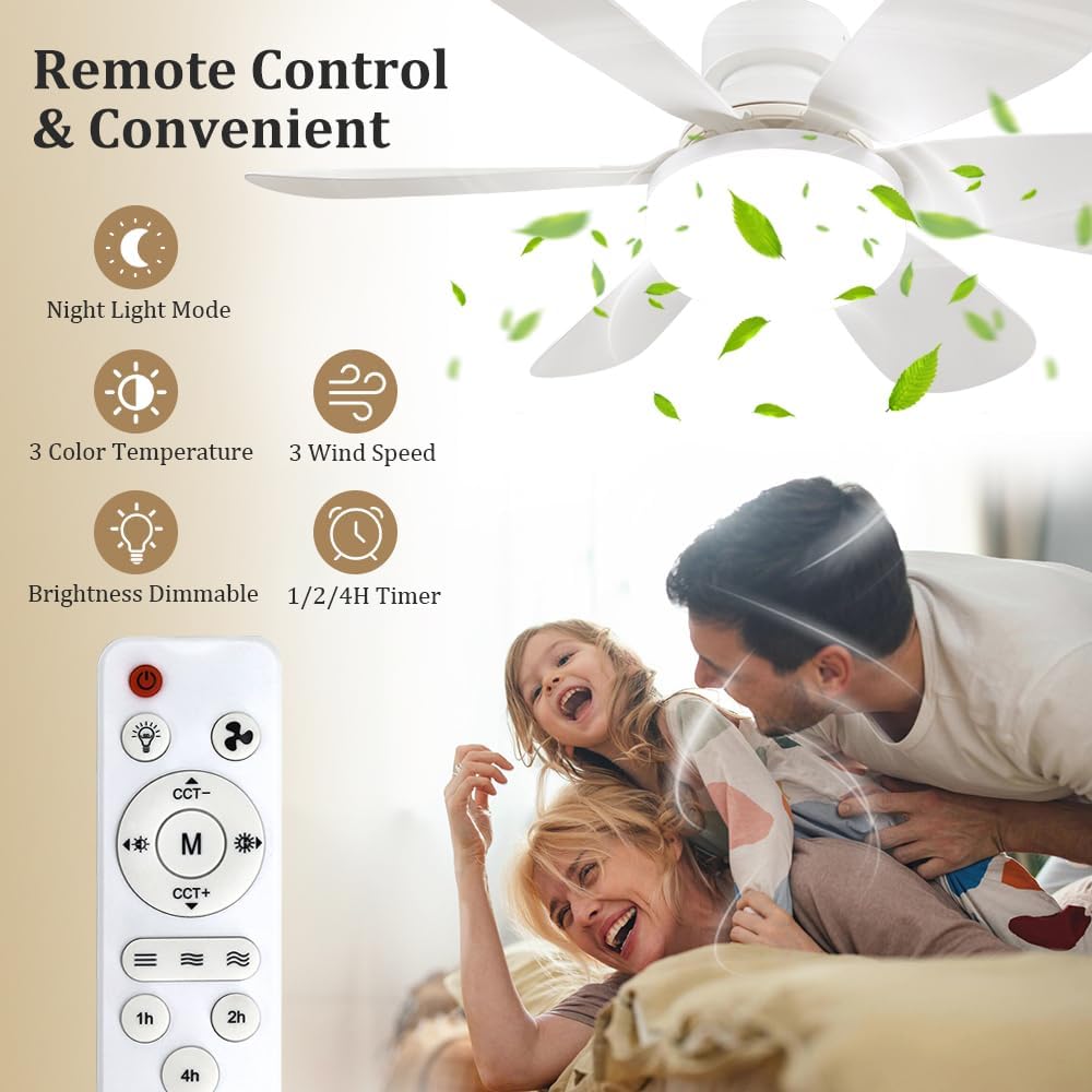 مروحة سقف صغيرة مع إضاءة LED و - مراجعة Home Decor Lighting وسعره