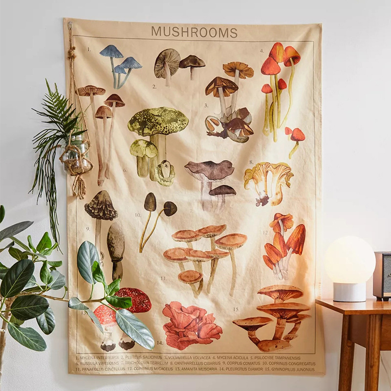 مخدر الفطر نسيج العرافة نفسية  - مراجعة Home Decor Hippie وسعره
