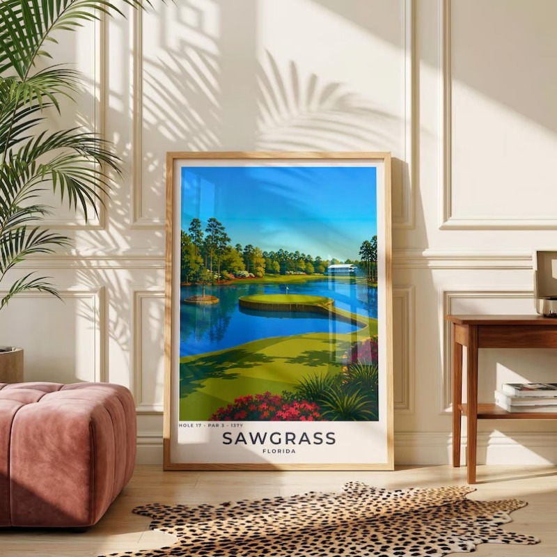لوحة فنية حديثة لمناظر الجولف  - مراجعة Home Decor Location وسعره