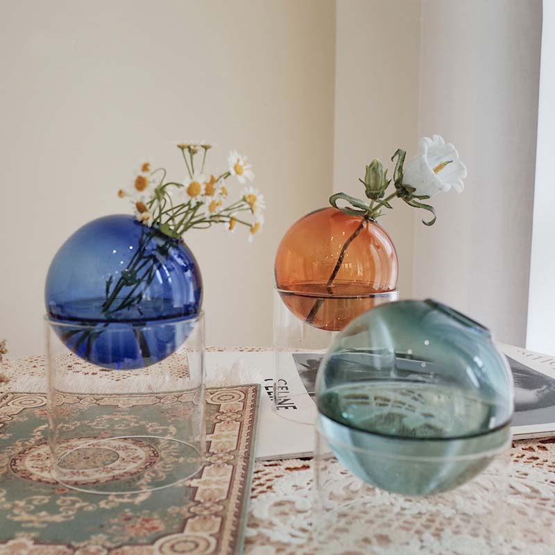 مزهرية زهور مستديرة صغيرة حاوي - مراجعة Terrarium Glass Bottle وسعره