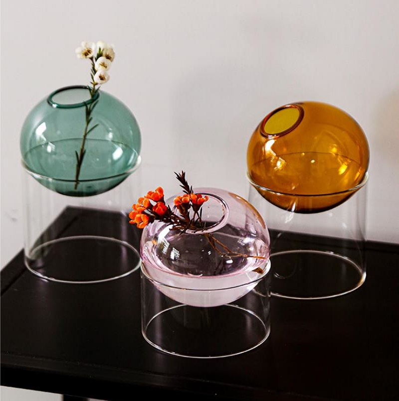 مزهرية زهور مستديرة صغيرة حاوي - مراجعة Terrarium Glass Bottle وسعره