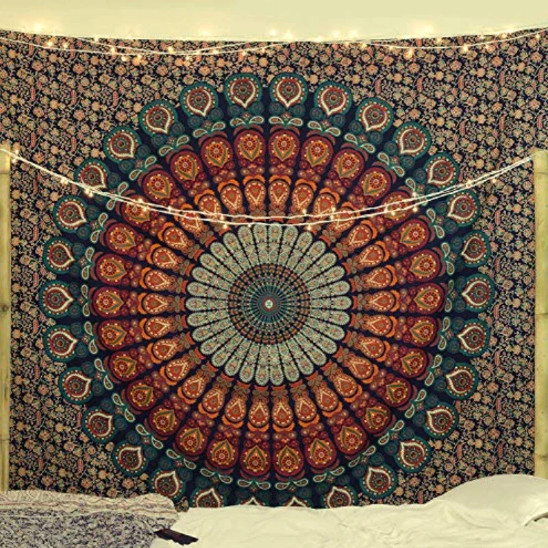 الهبي ماندالا المفروشات الهند  - مراجعة Home Decor Hippie وسعره