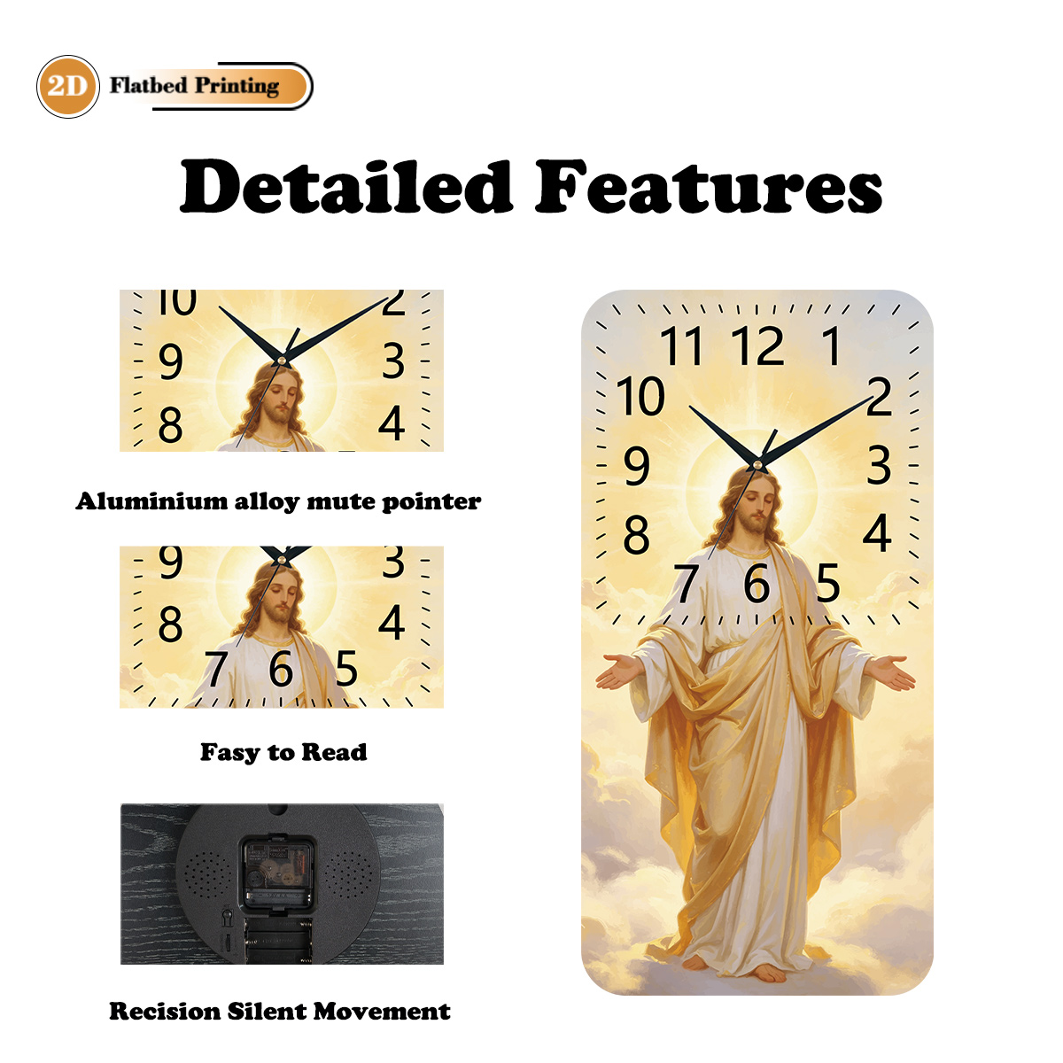ساعة حائط خشبية مستطيلة الشكل  - مراجعة Home Decor Location وسعره