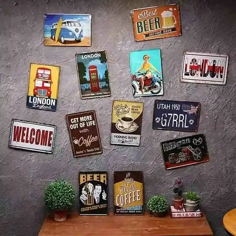 لافتة معدنية مطبوعة بتصميم عتي - مراجعة Home Decor Jobs وسعره