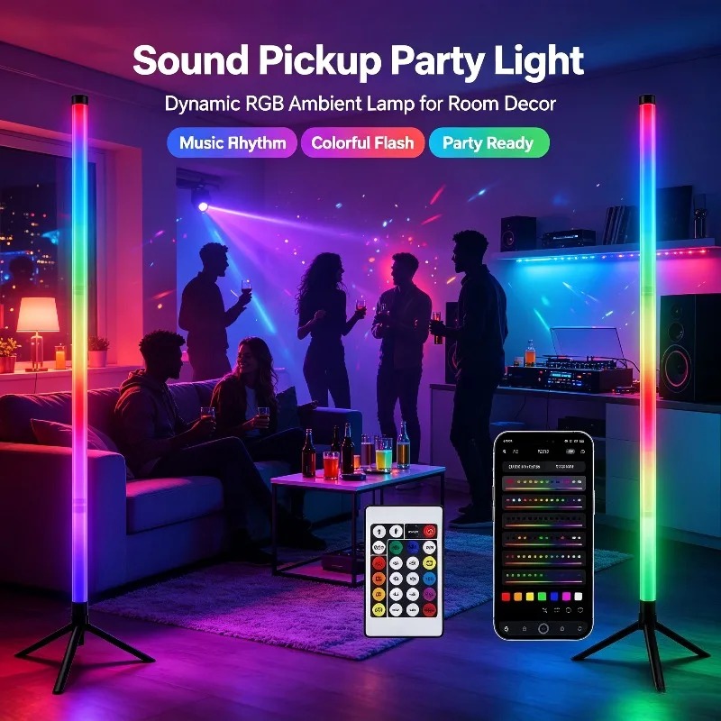 قطعتان من مصباح أرضي RGB بطول  - مراجعة Home Decor Lighting وسعره
