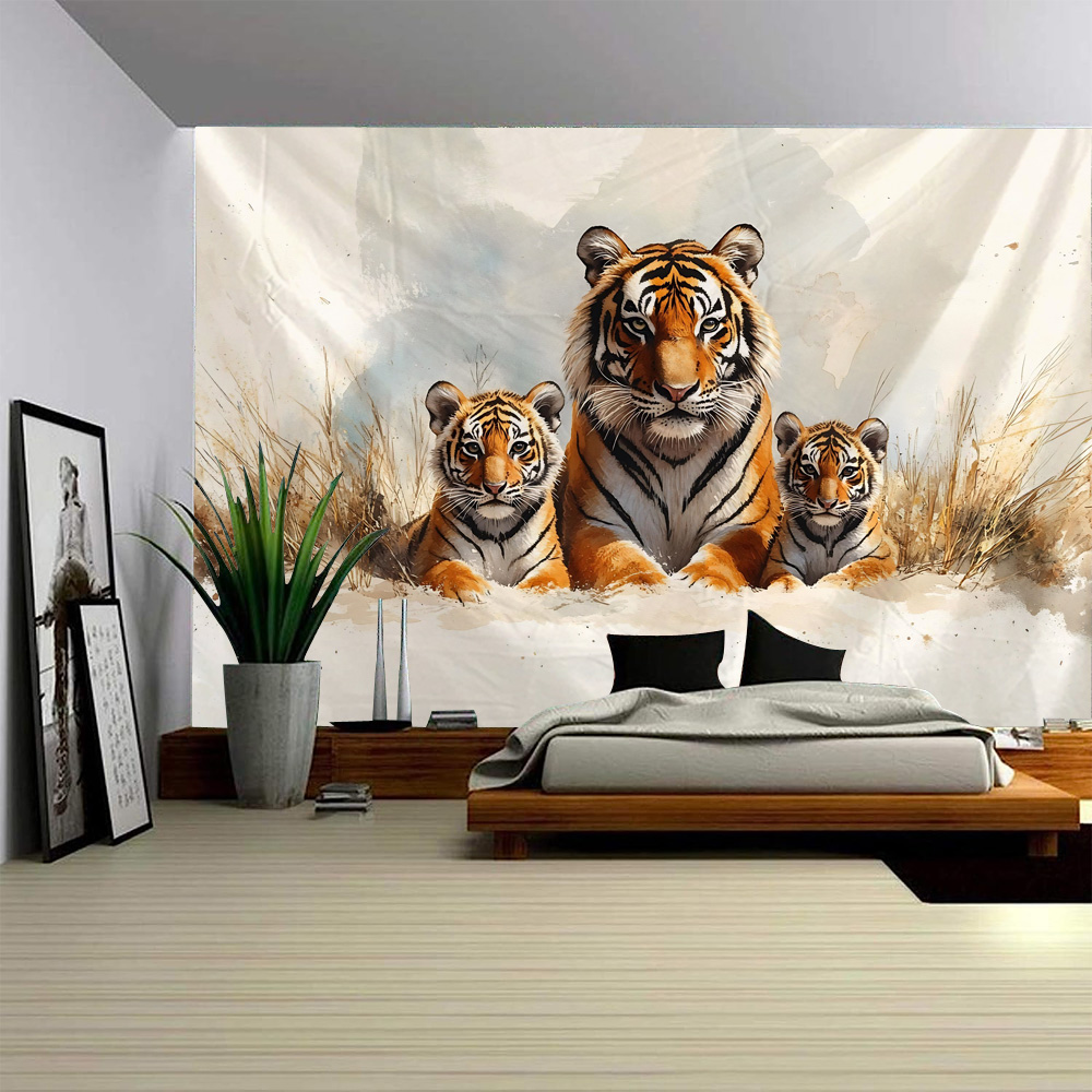 لوحة جدارية بتصميم نمر الغابة، - مراجعة Home Decor Hippie وسعره