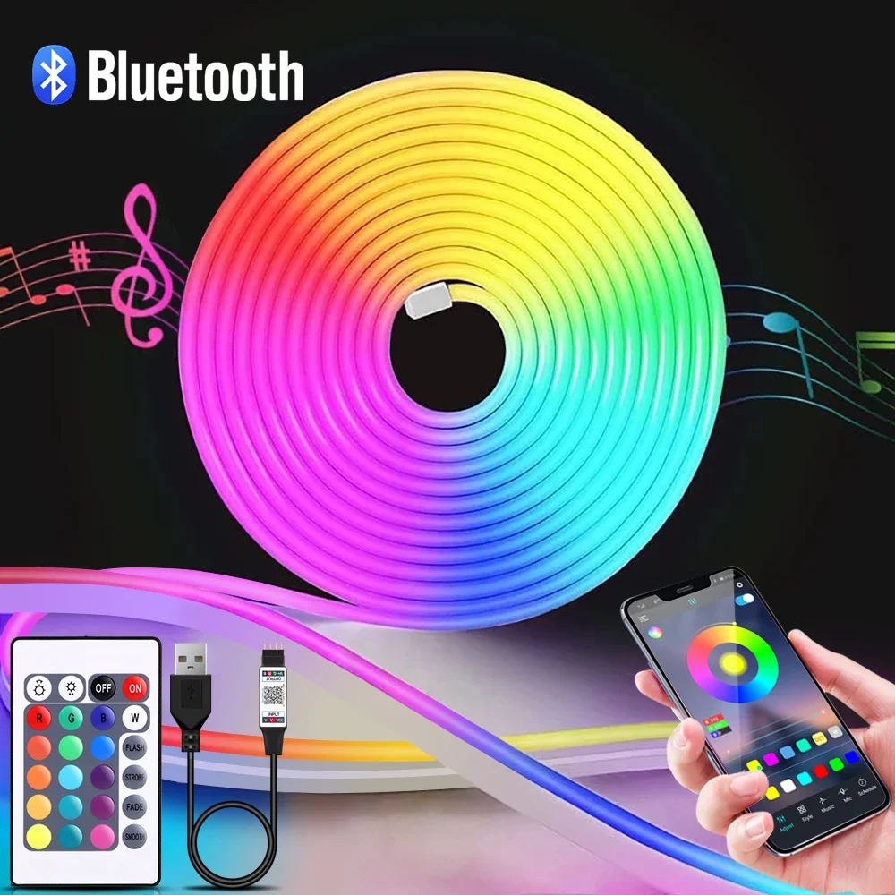 1-5 متر RGB LED شريط ضوء النيو - مراجعة Home Decor Lighting وسعره