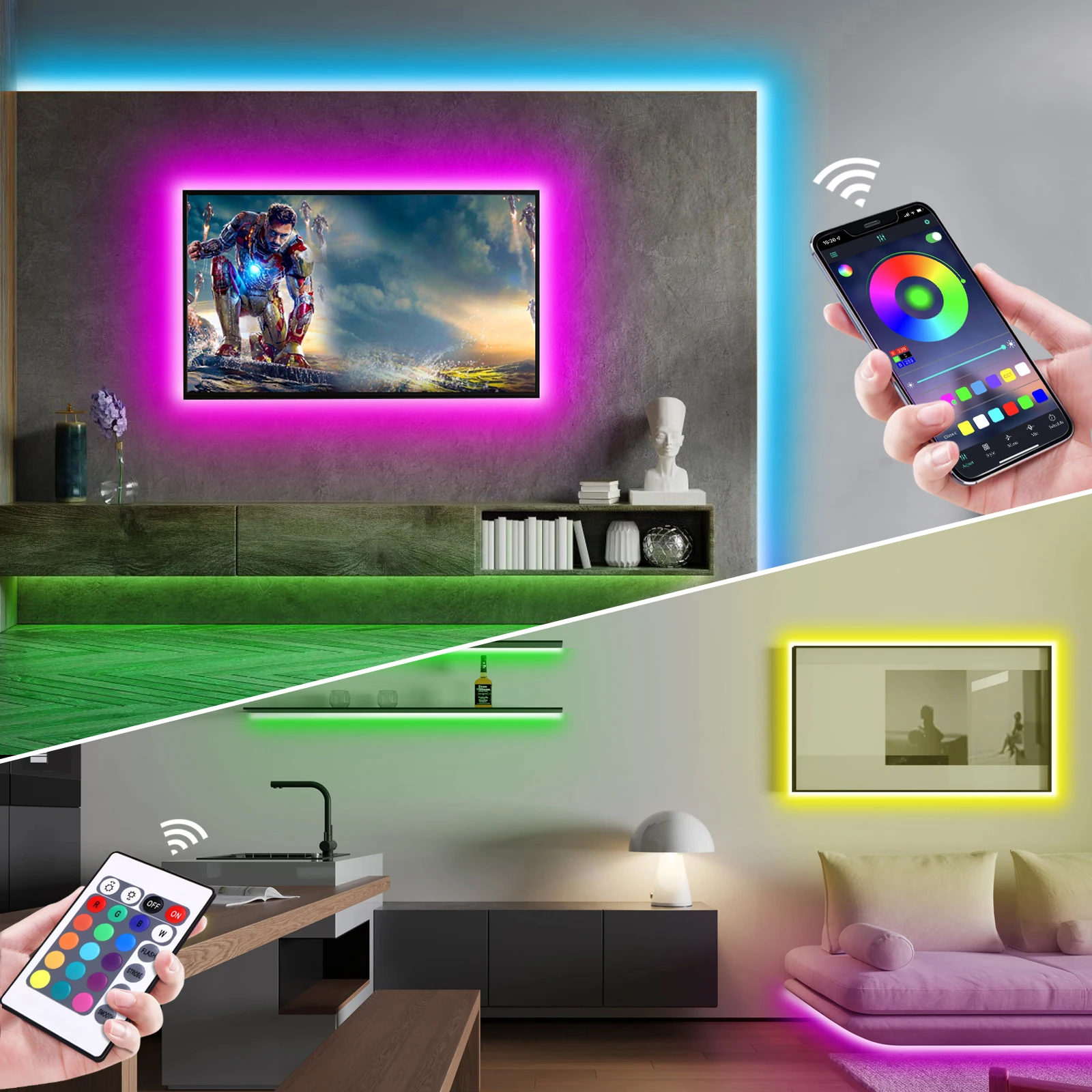1-5 متر RGB LED شريط ضوء النيو - مراجعة Home Decor Lighting وسعره