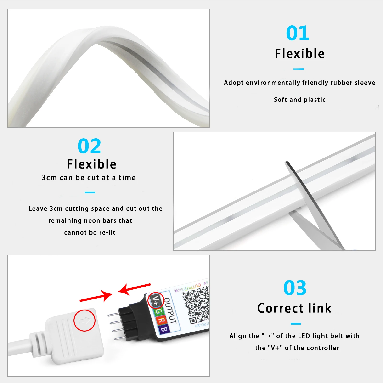 1-5 متر RGB LED شريط ضوء النيو - مراجعة Home Decor Lighting وسعره